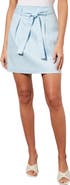 Ming Wang Tie Waist Pleated A-Line Skirt
