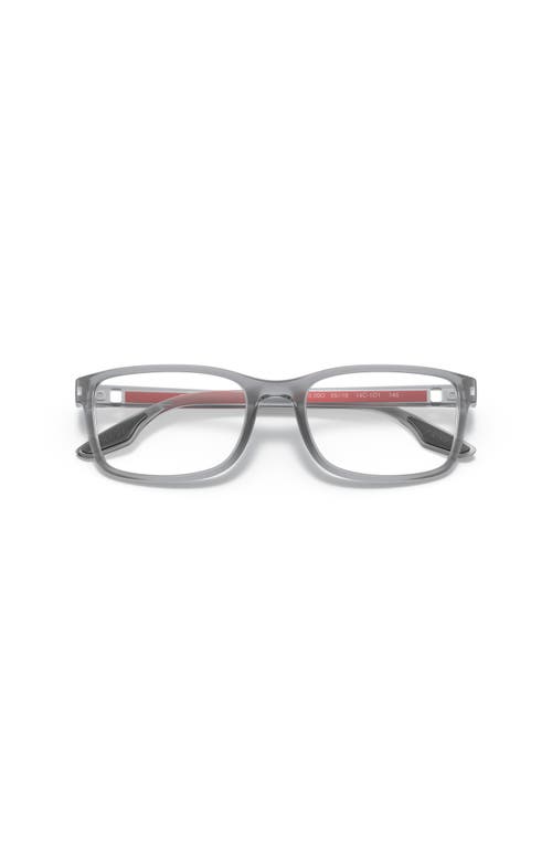 Prada Linea Rossa 55mm Rectangle Optical Glasses In Gray