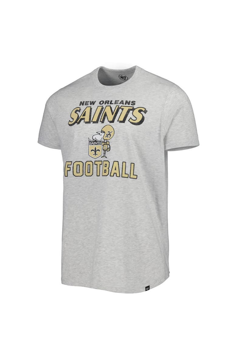 Men's '47 Heathered Gray New Orleans Saints Dozer Franklin Lightweight T-Shirt, Alternate, color, Gray