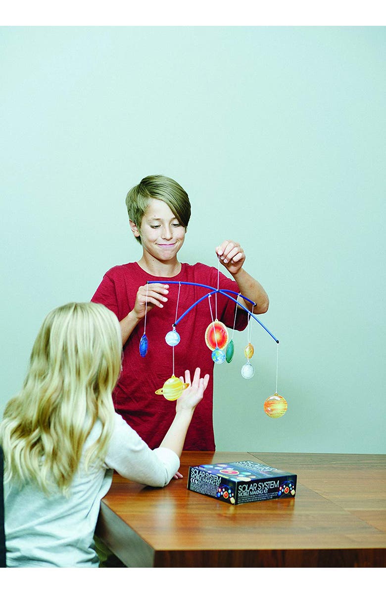 4M Glowinthedark Solar System Mobile Making Kit, Alternate, color, Multicolored