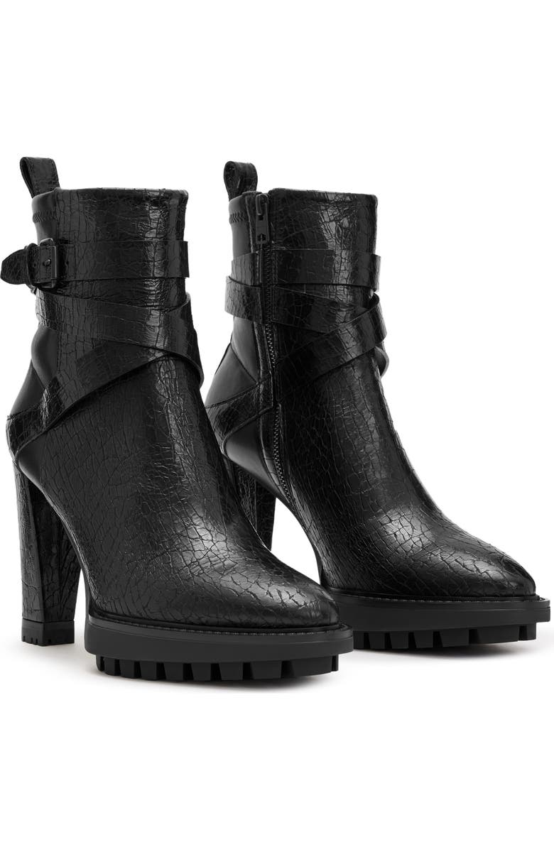 AllSaints Havana Croc Embossed Boot, Main, color,
