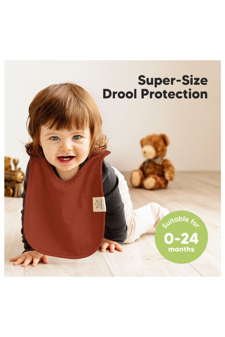 8-Pack Hallo Drool Bibs, Alternate, color, Sahara