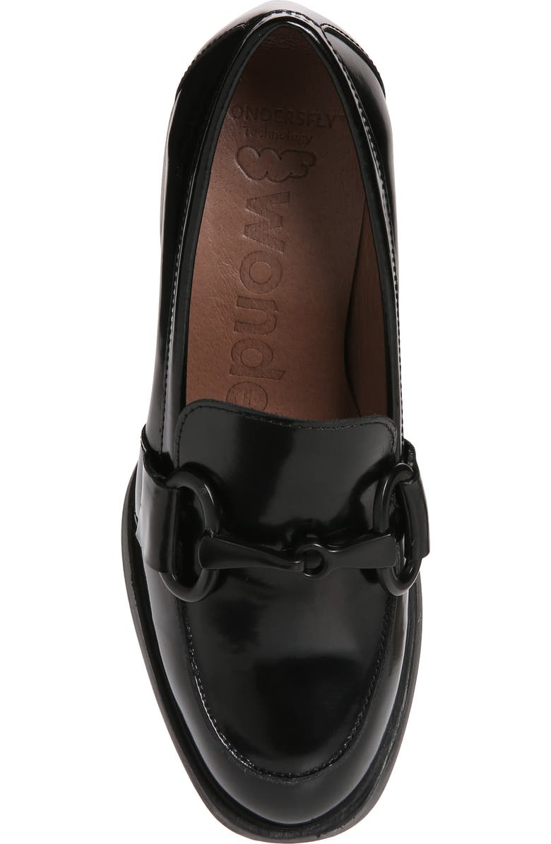 Wonders Block Heel Bit Loafer, Alternate, color, Black