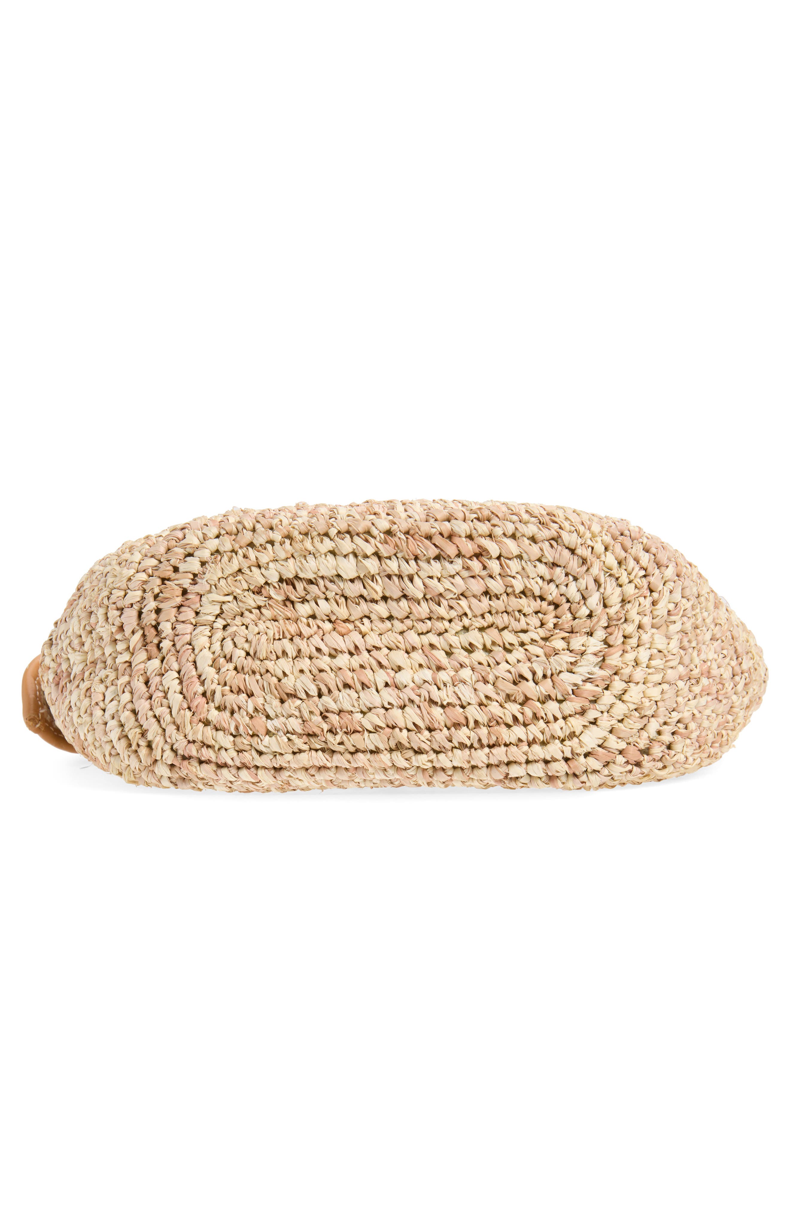 POOLSIDE The Josie Raffia Knot Bag, Alternate, color, Mixed Natural