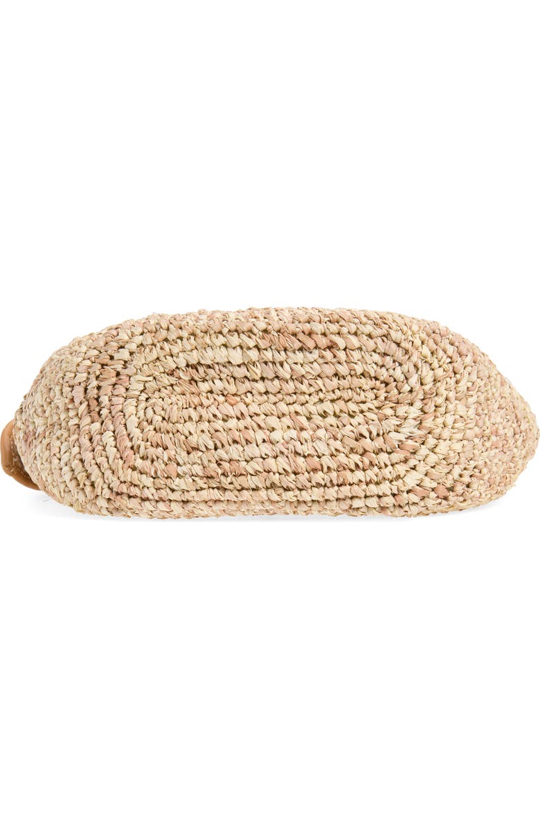 POOLSIDE The Josie Raffia Knot Bag, Alternate, color, Mixed Natural