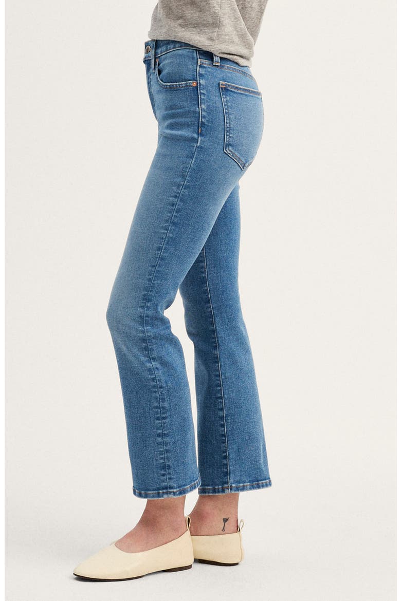The Flare Super Stretch Crop Jeans, Alternate, color, MIDVALE WASH