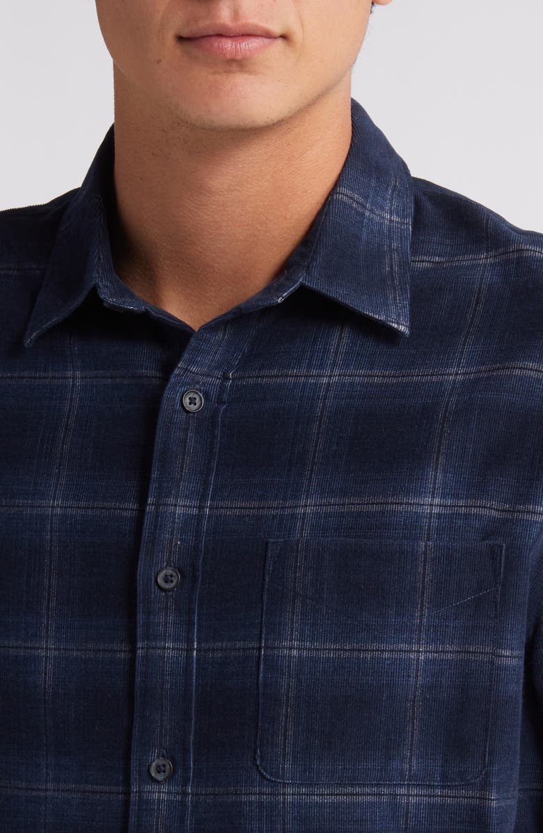 Vince Plaid Corduroy Button-Up Shirt, Alternate, color,