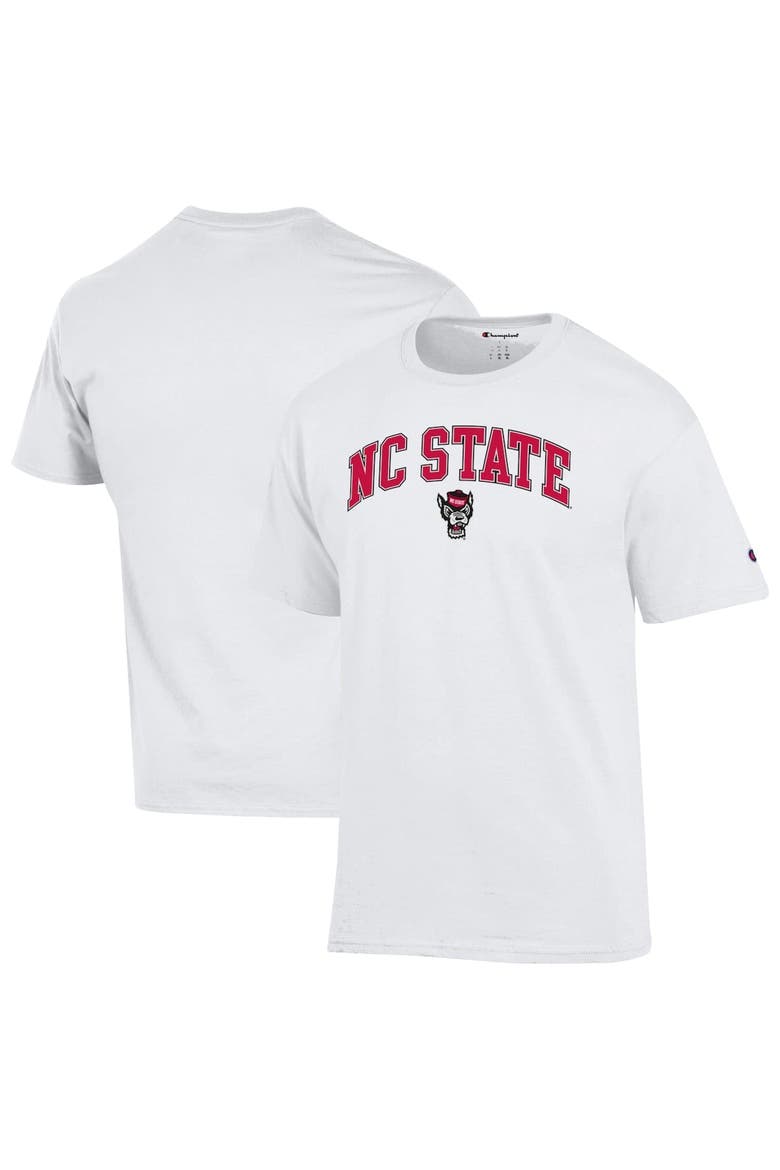 Men's Champion  White NC State Wolfpack Arched Logo T-Shirt, Main, color, White