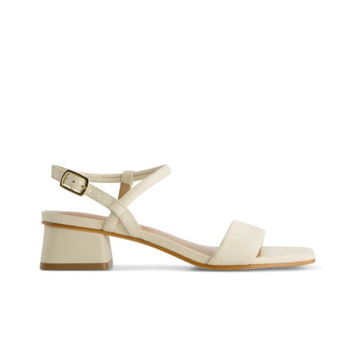 Bernardo Footwear Josei Low Heel Sandal In Eggshell