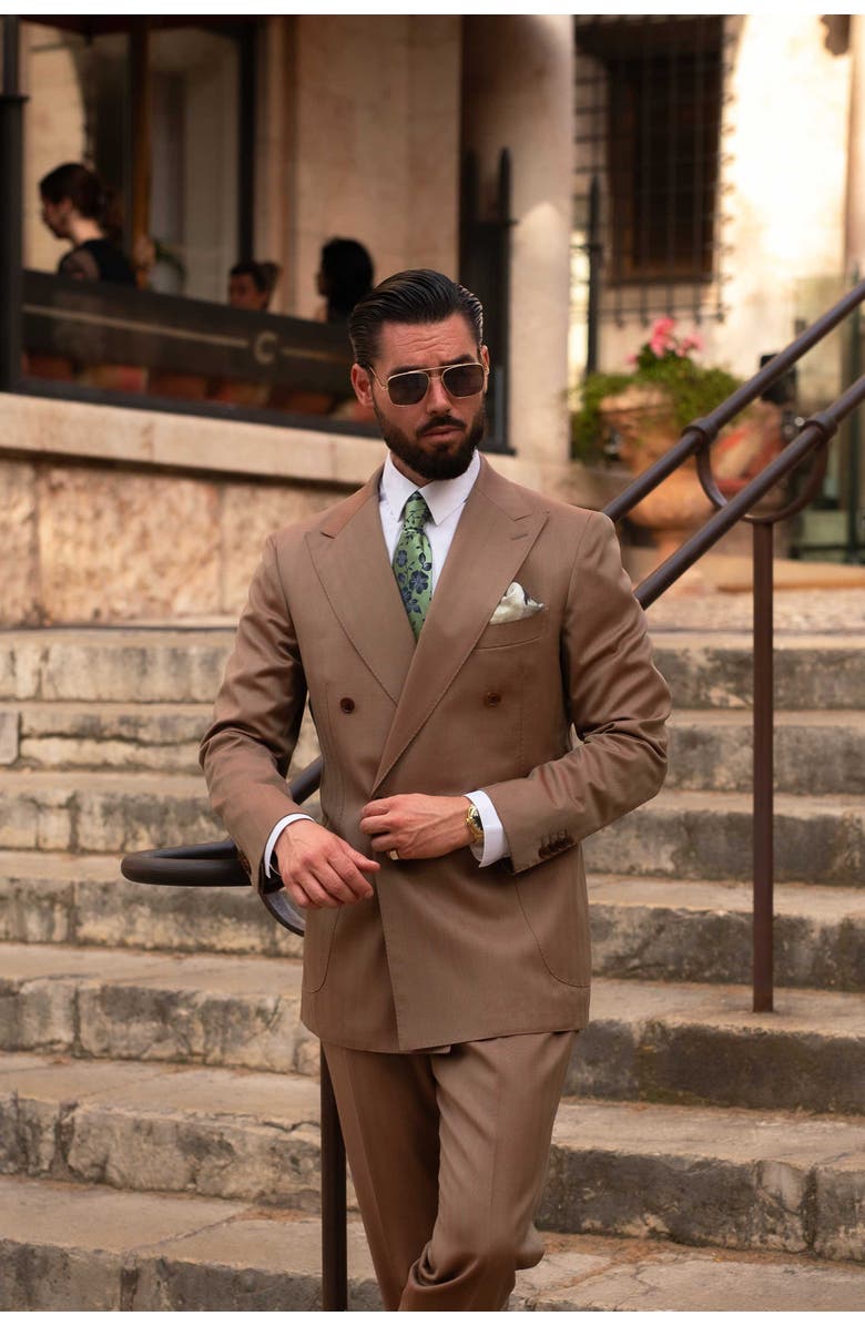 Elizabetta Silvio - Extra Long Silk Jacquard Tie for Men, Alternate, color, Green