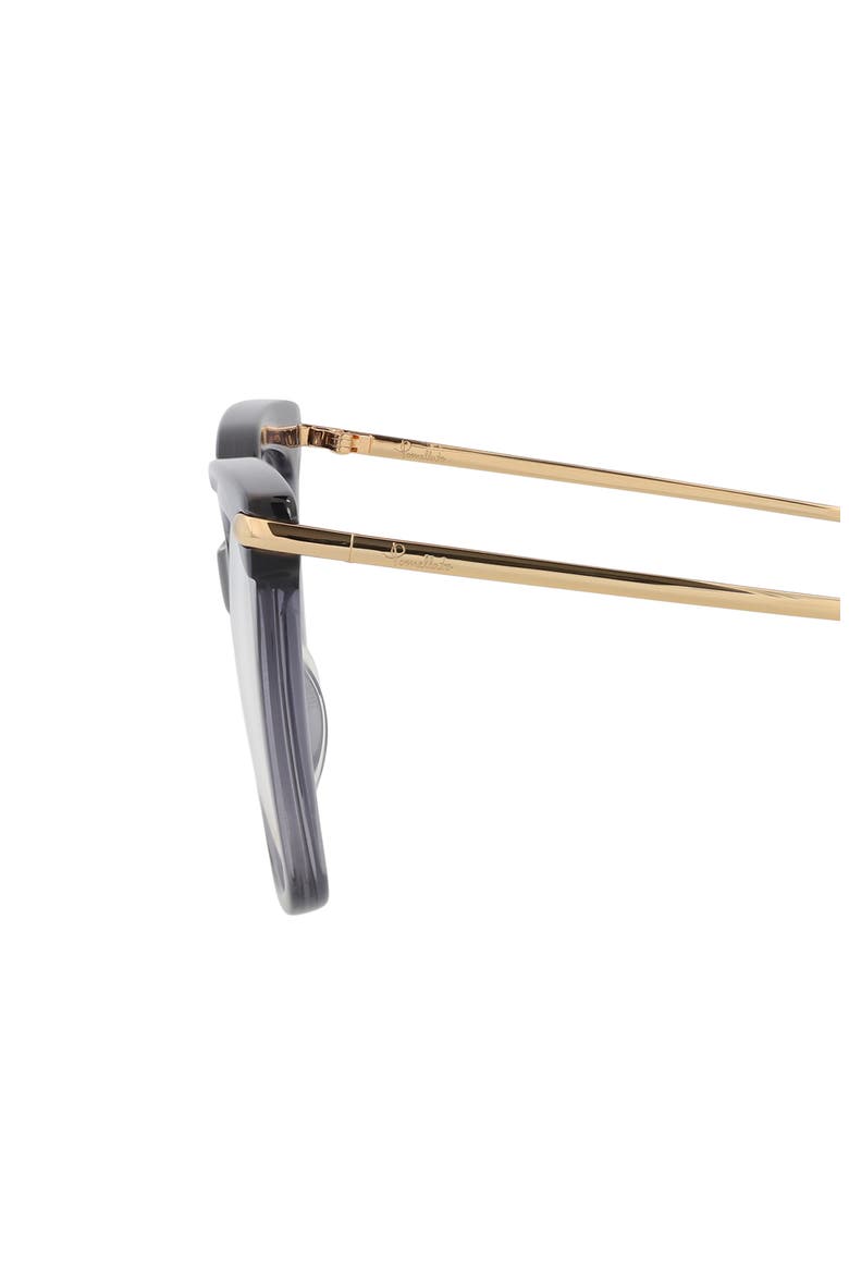 Novelty 52mm Square Optical Glasses, Alternate, color, BLACK GOLD TRANSPARENT