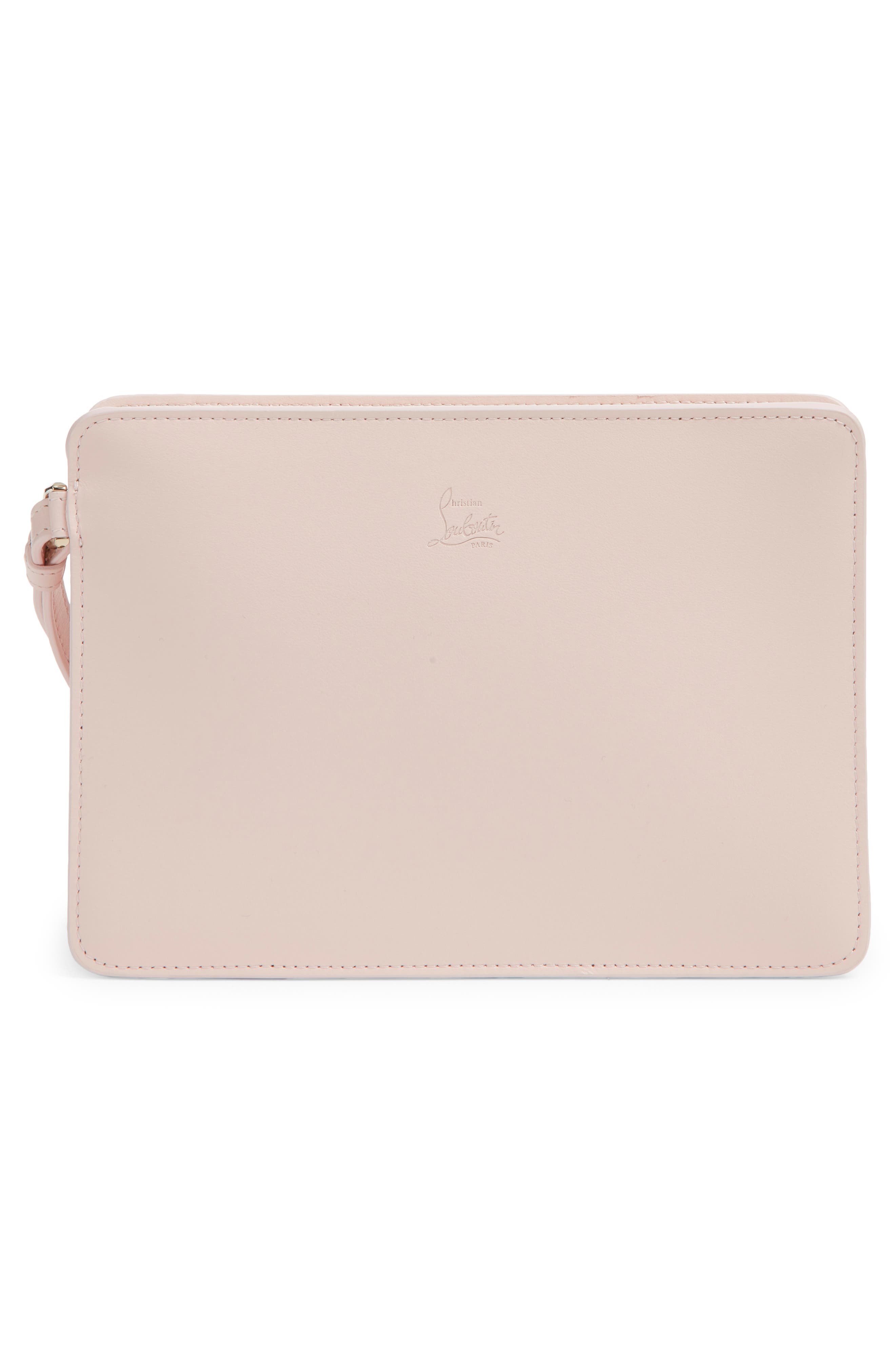 Small Bettina Leather Wristlet, Alternate, color, P648 POUPEE/ GOLD