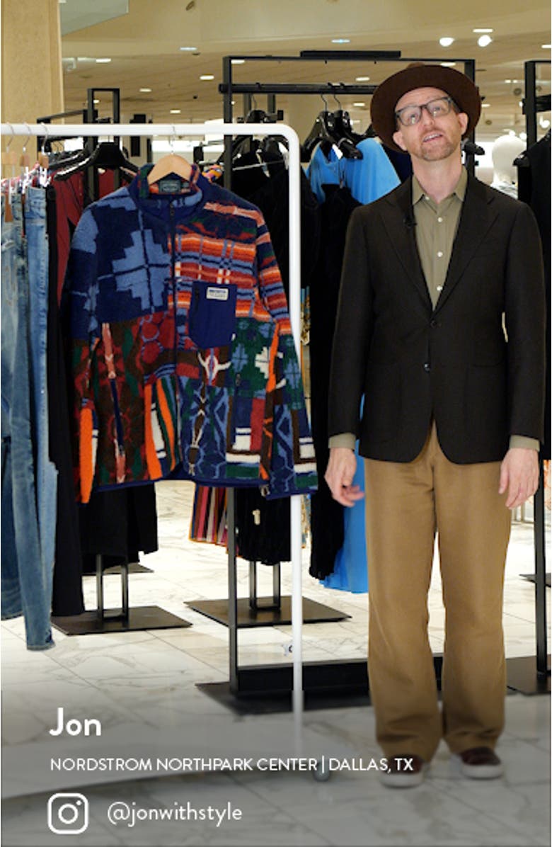 High Pile Jacquard Fleece Zip Jacket, sales video thumbnail