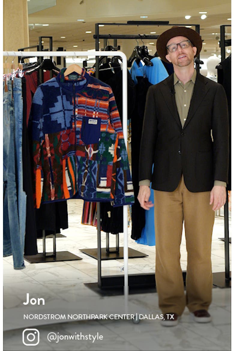 High Pile Jacquard Fleece Zip Jacket video