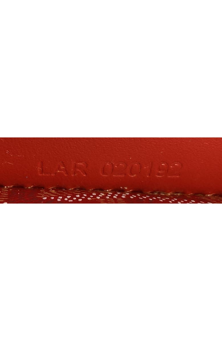 Pre-Owned Goyard Saigon Top Handle Bag Coated Canvas with Leather PM, Alternate, color, Red