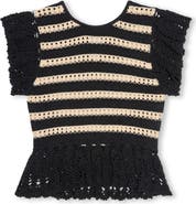 Rails Coen Ruffle Sleeve Peplum Sweater