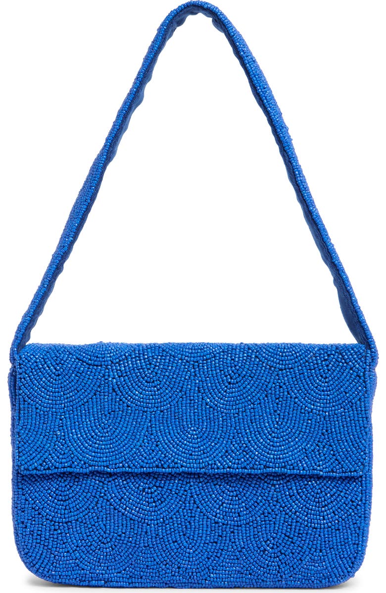 Jessica McClintock Emerson Beaded Shoulder Bag, Main, color, Blue