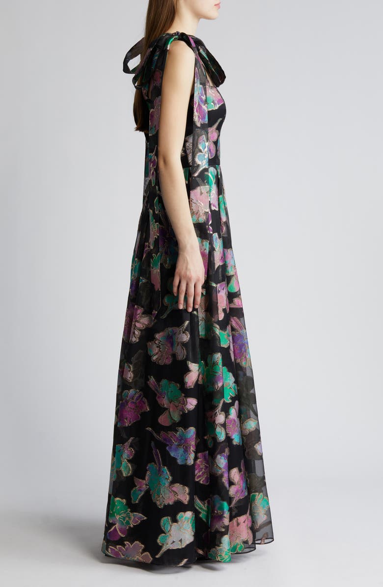 Black Halo Devalin Floral Jacquard Gown, Alternate, color, Playful Paradise