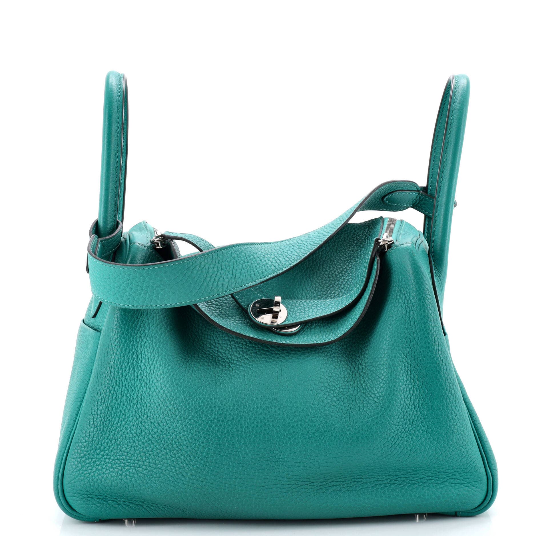 Pre-Owned Hermes Lindy Bag Clemence 30, Main, color, Vert Verone