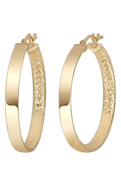 14K Gold Faceted Inside Out Hoop Earrings (Nordstrom Exclusive)