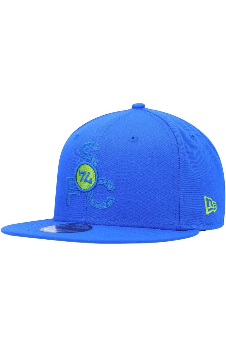 New Era Men's New Era Blue Seattle Sounders FC Kick Off 59FIFTY Fitted Hat, Alternate, color,