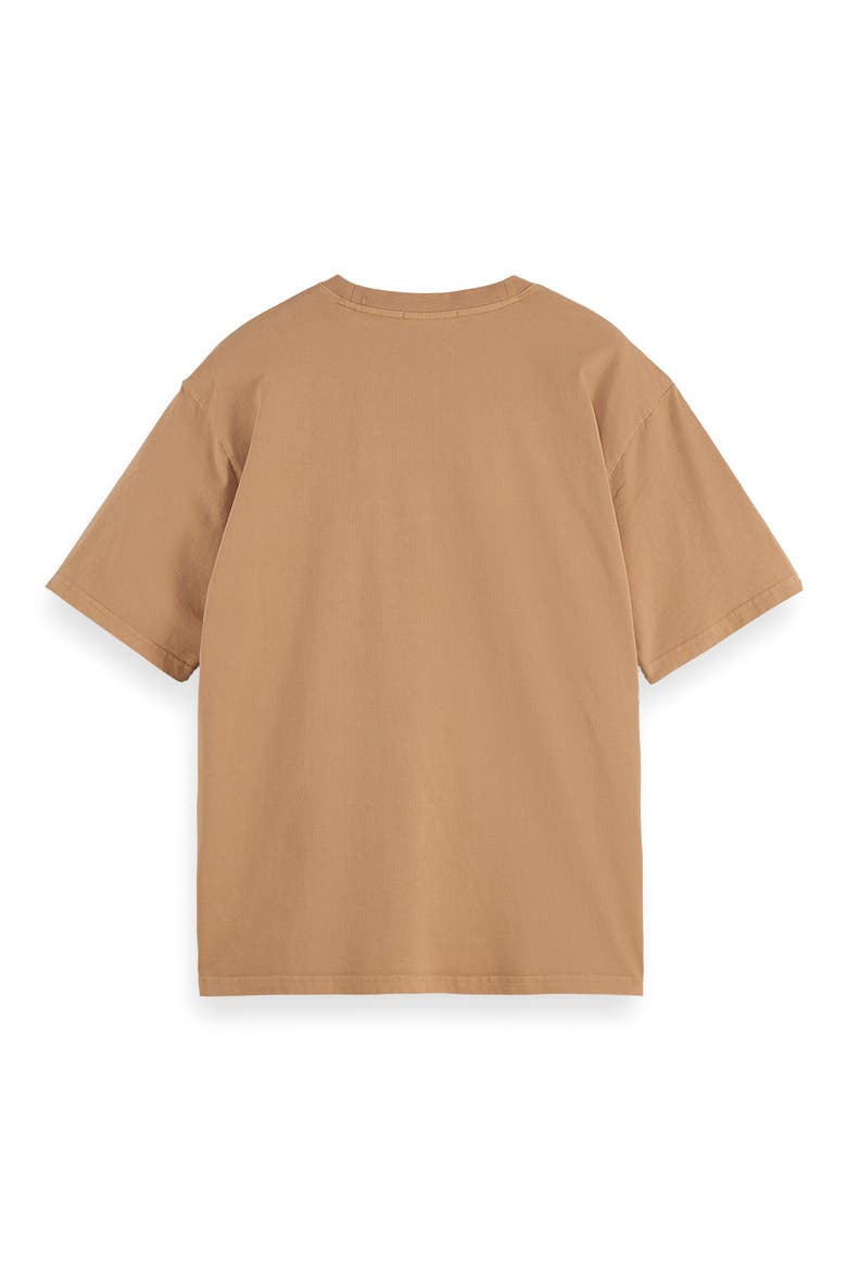 Loose Fit Mountain Print Overdye Cotton T-Shirt, Alternate, color, TANNIN