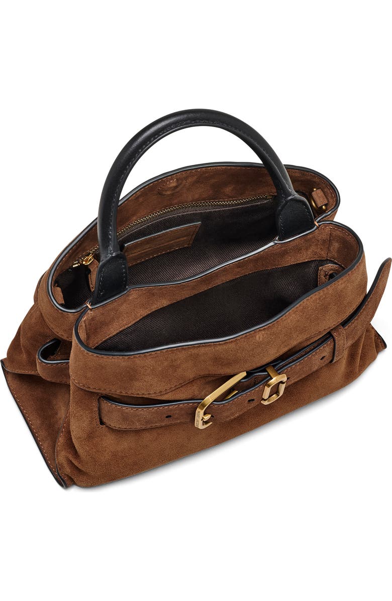 Marc Jacobs The Dakota Small Suede Satchel, Alternate, color, Copper