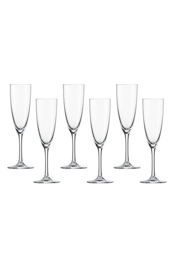 Fortessa Schott Zwiesel Classico Set Of 6 Flute Glasses In Clear