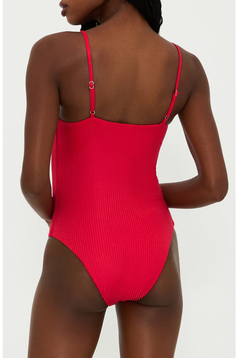Scarlet One-Piece Swimsuit, Alternate, color, HOLLY JOLLY