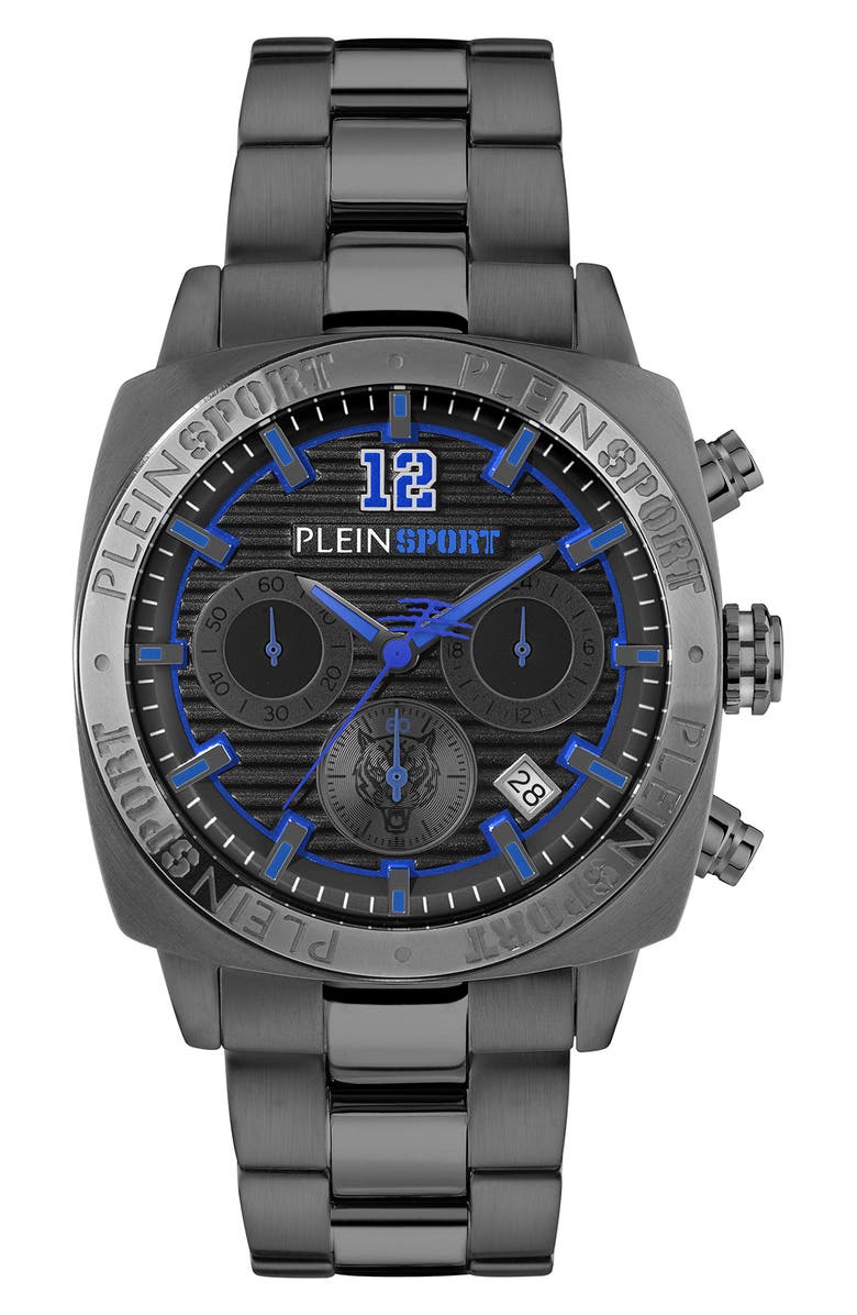 PLEIN SPORT Wildcat Bracelet Watch, 40mm, Main, color, Ip Gunmetal