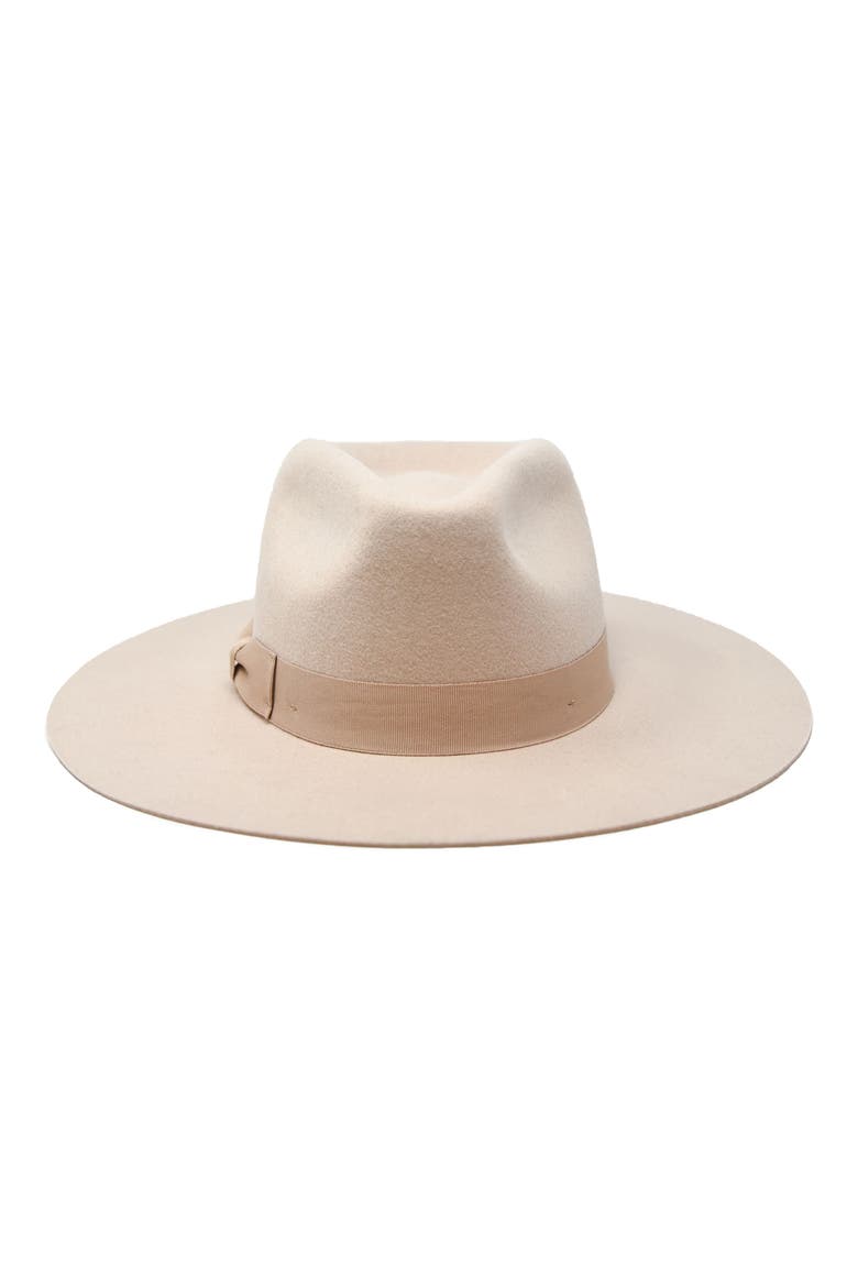 Lila High Crown Wool Felt Fedora, Main, color, OATMEAL