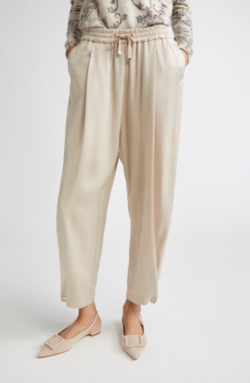 Herno Satin Harem Pants In Neutral