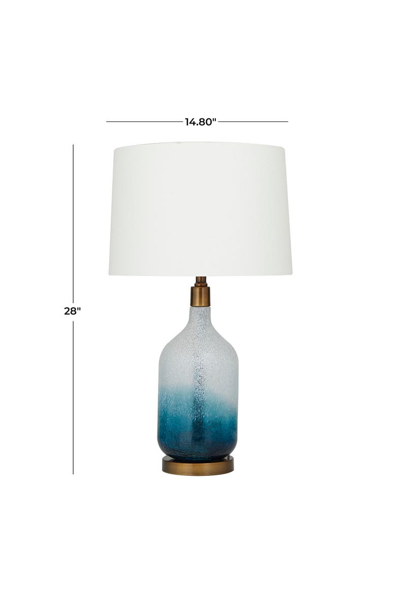 GINGER BIRCH STUDIO Blue Glass Coastal Table Lamp, Alternate, color,