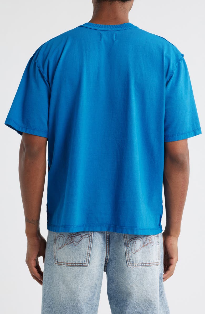 DIET STARTS MONDAY Spray Paint Cotton Graphic T-Shirt, Alternate, color, Washed Navy