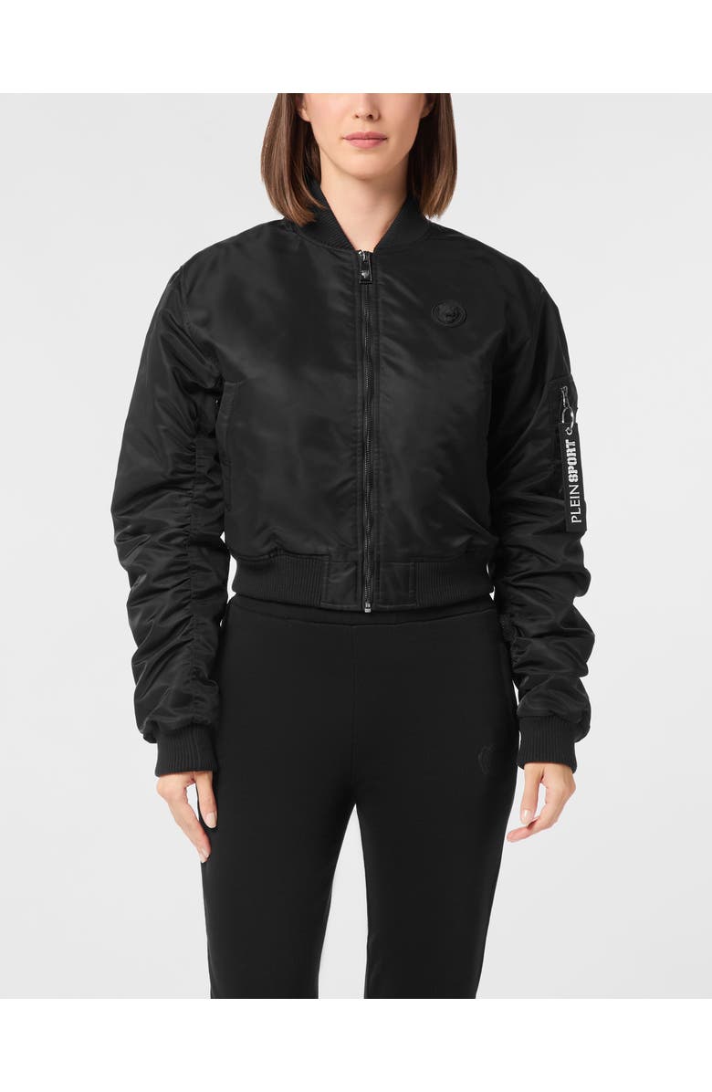 PLEIN SPORT Bomber Jacket Icon Women, Main, color, Black