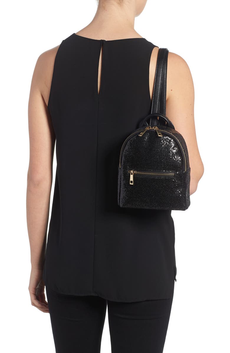 Mali + Lili Glitter Vegan Leather Backpack, Alternate, color,