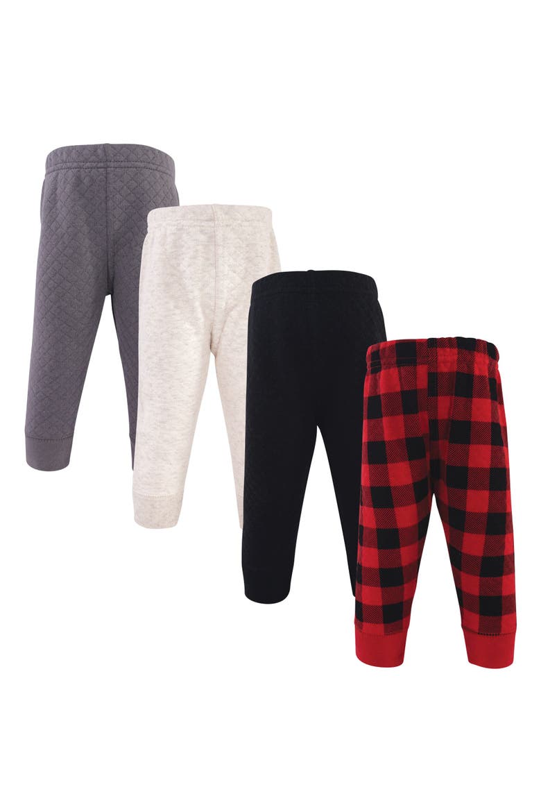 Quilted Jogger Pants 4pk, Main, color, Buffalo Plaid