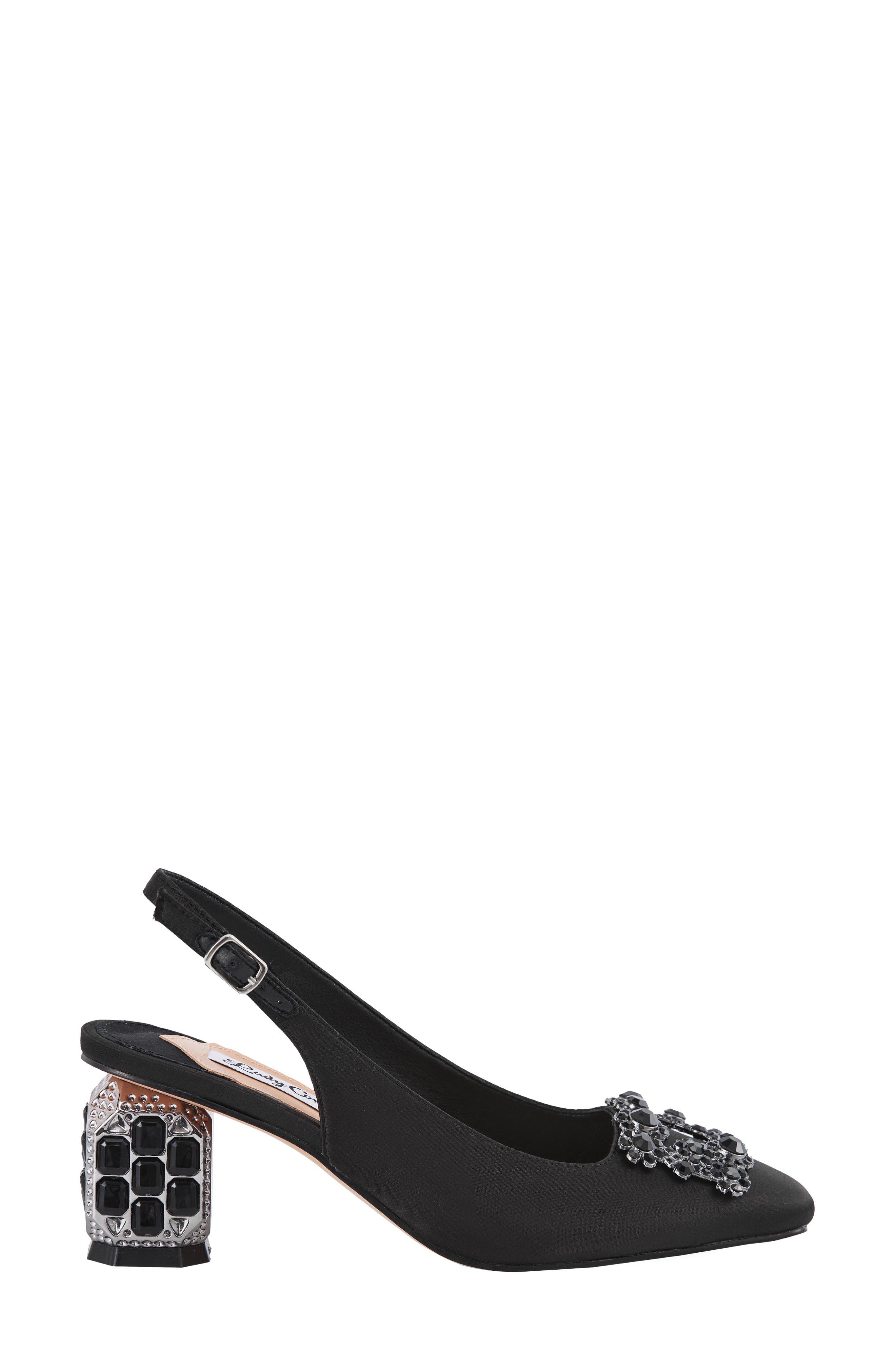 LADY COUTURE Precious Embellished Slingback Pump, Alternate, color, Black