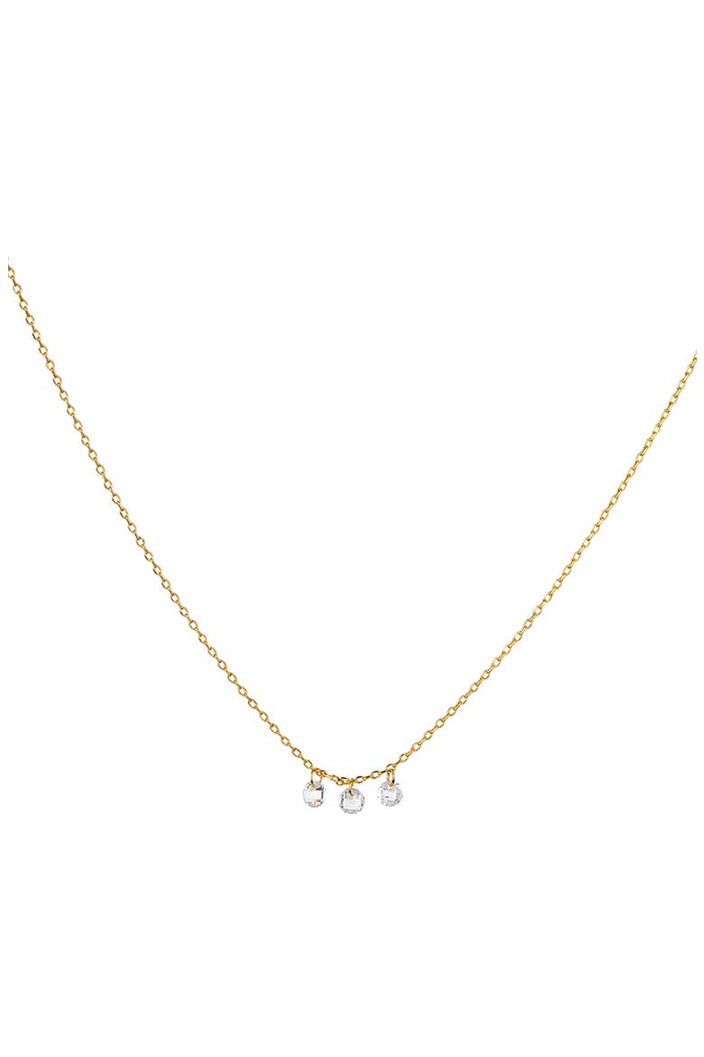 Sterling Silver 18k Gold Plated Emmeline Necklace Dainty Trendy Gift, Main, color, Gold