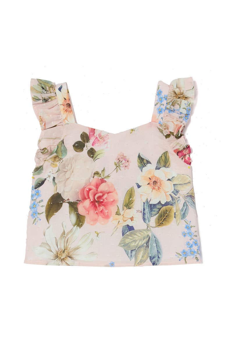 Kids' Floral Clip Dopt Tank & Maxi Skirt Set, Alternate, color, PINK