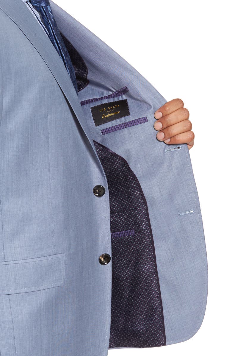Ted Baker London Trim Fit Solid Wool Suit, Alternate, color, 