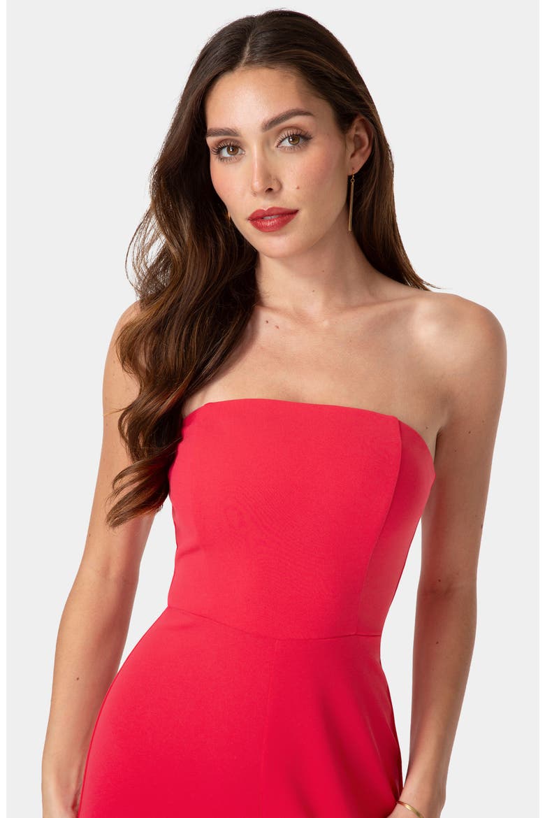 Strapless A-Line Jumpsuit, Alternate, color, FUCHSIA