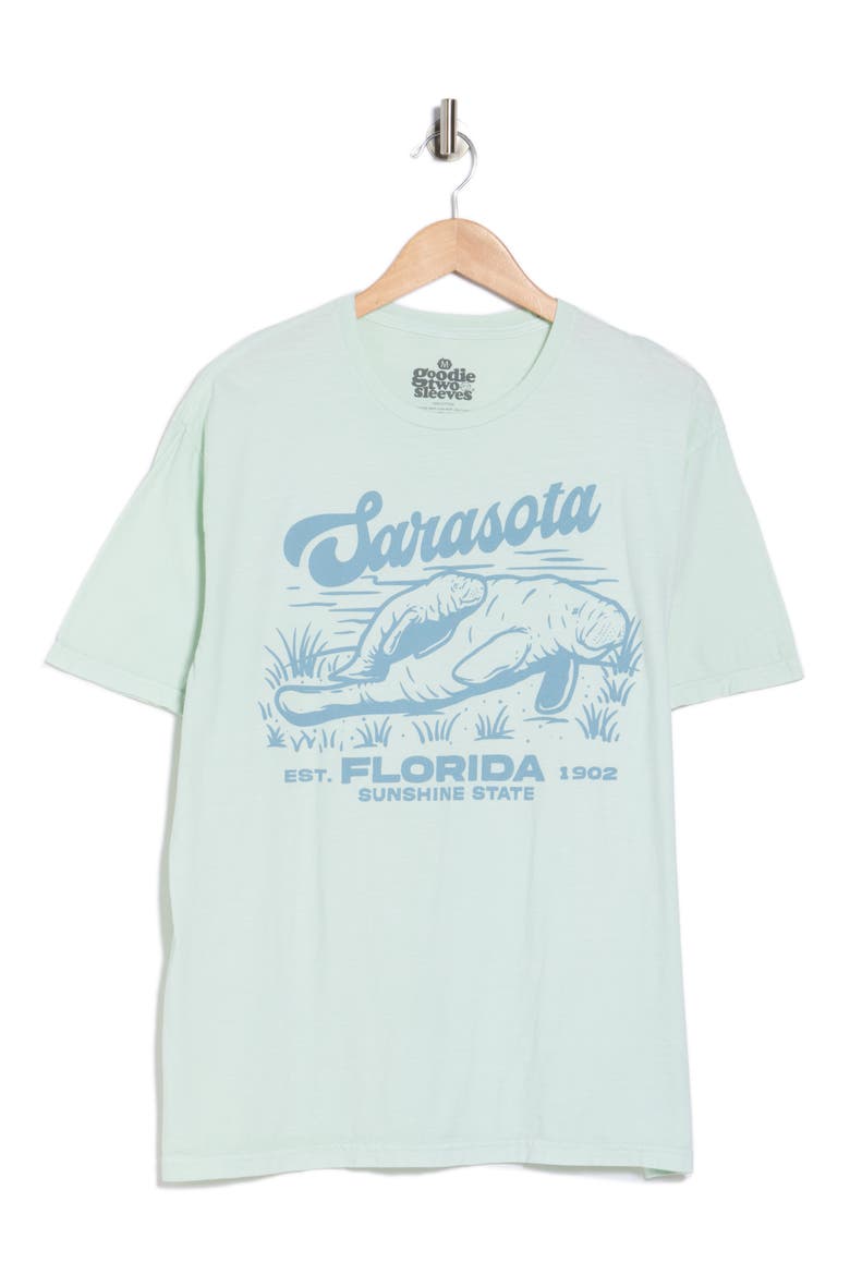 Sarasota Manatee Graphic T-Shirt, Alternate, color, BLUE