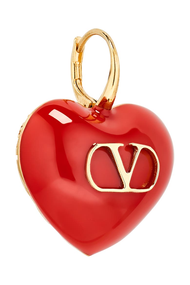 Coeur Royal Drop Earrings, Alternate, color, ORO/ ROSSO