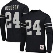 Mitchell & Ness Men's Mitchell & Ness Charles Woodson Black Oakland Raiders Retired Player Name & Number Long Sleeve Top