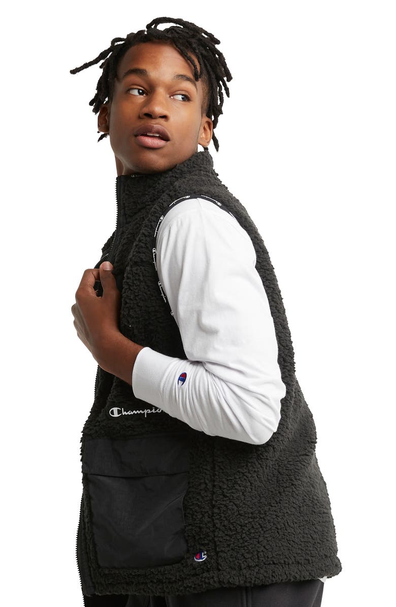 Champion Cozy High Pile Fleece Vest, Alternate, color, 