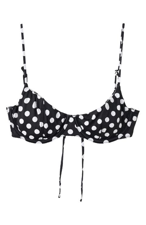 Polka Dot Reversible Underwire Bikini Top