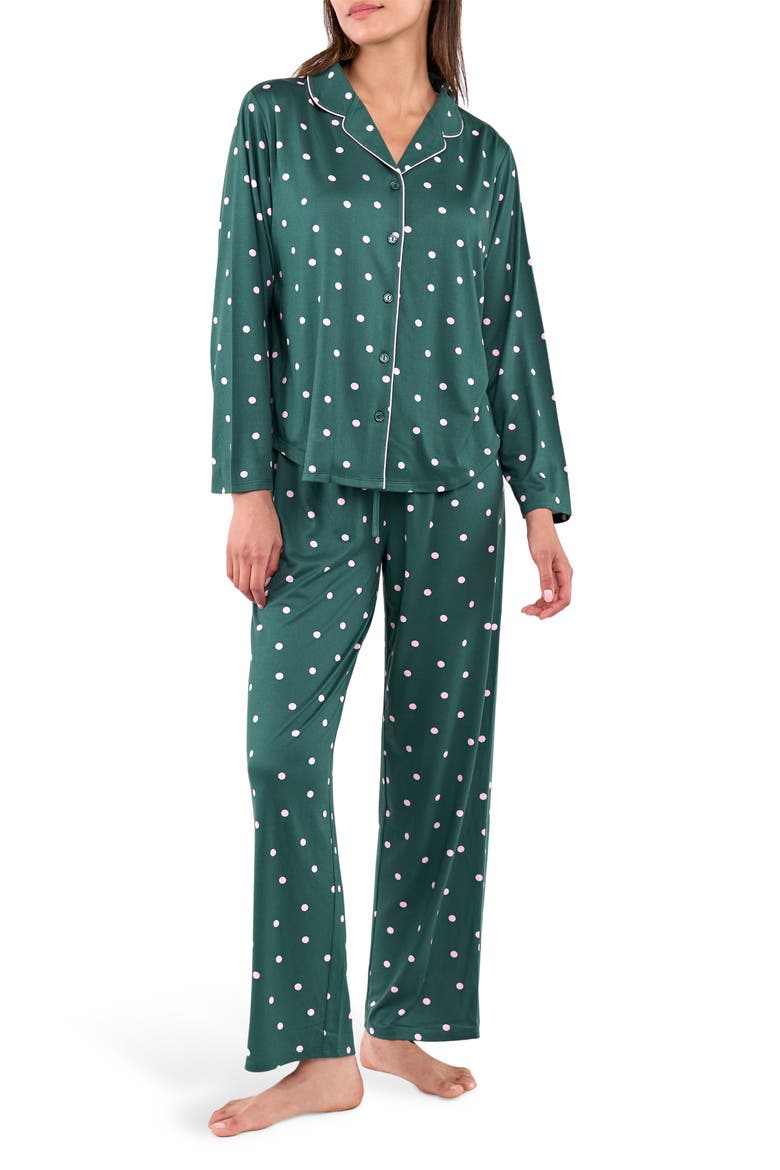 Lindsey 2-Piece Pajamas, Main, color, GREEN