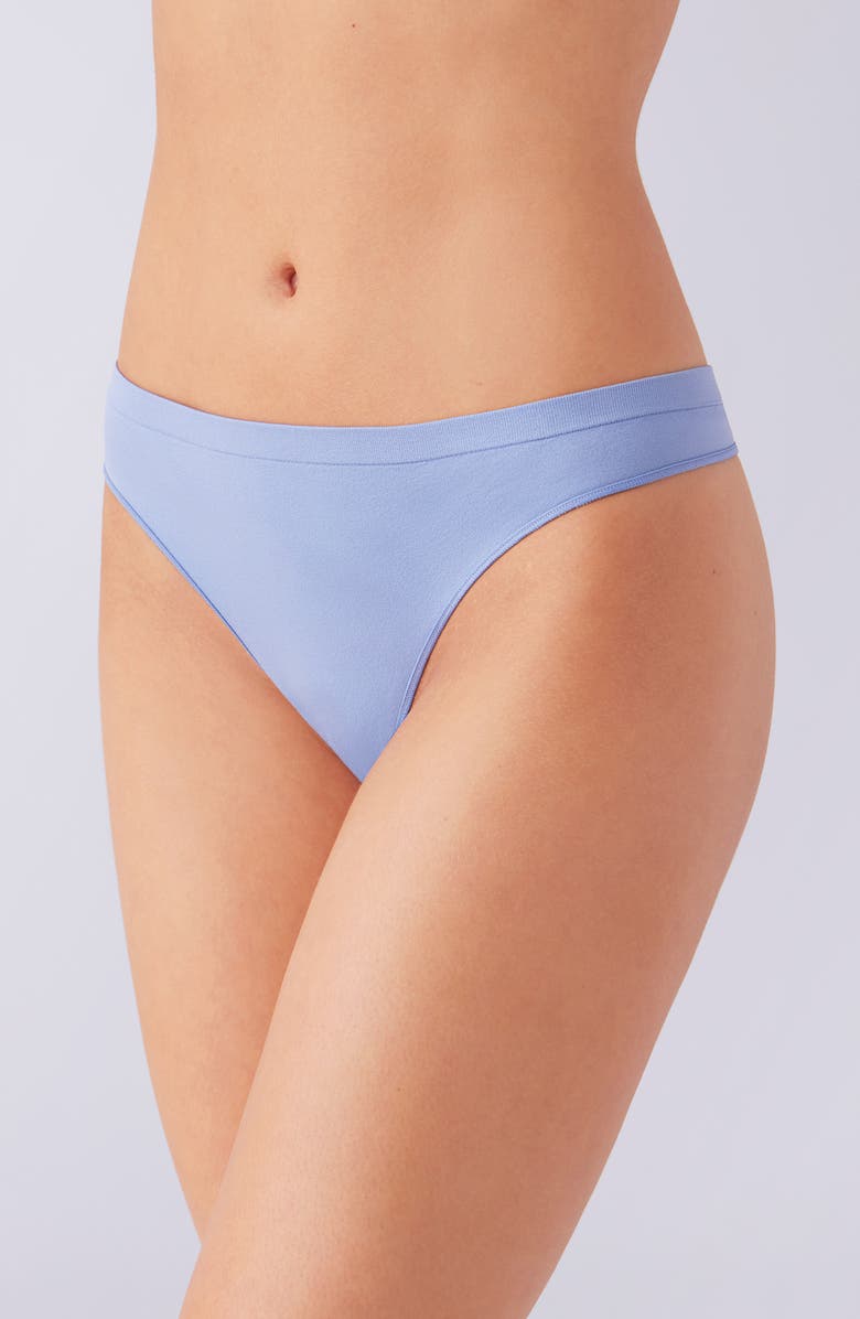 b.tempt'd by Wacoal Comfort Intended Daywear Thong, Alternate, color, Country Blue