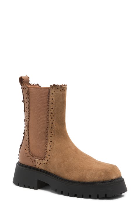 Tried and True Leather Brogue Bootie